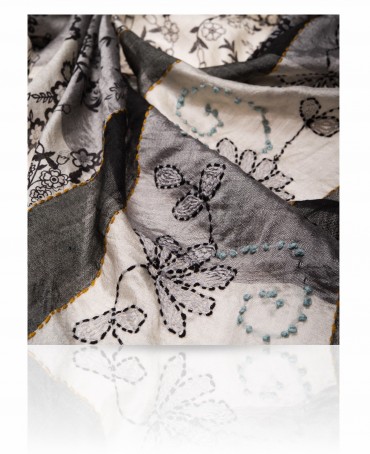 Шарф Женский SN-EMB.PRINT/SILVER